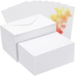 Pure Cotton Watercolor Cards 140lb/300 GSM Postcards with Envelopes for Art Painting Creative Thank Notes, 4x6 Inch