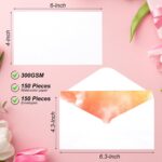 Pure Cotton Watercolor Cards 140lb/300 GSM Postcards with Envelopes for Art Painting Creative Thank Notes, 4x6 Inch - Image 2