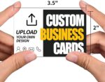 800 Pcs Custom Business Cards Personalized Postcards for Small Business 300gsm Paper Front & Back Sides Printed 3.5" x 2" - Add Photo/Text/Logo - Image 2