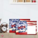 Your Vote Matters – Blank Patriotic Vintage American Flag Voting Post Cards for USA Election Campaign | No Envelopes Needed | Flip Side Is Blank for Message| 4” x 6” | Bulk Set of 200 Cards - Image 4