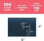 Connectinink Thank You Cards With Envelopes Bulk Set & Stickers - 100 Pack 4x6 Blank Thank You Notes Bulk Box Set - Large Note Card Small Business, Wedding, Baby Shower & Bridal Shower - Image 6