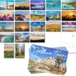 California Postcards - 150-Pack, 4 x 6 in, Glossy Paper - Vintage Travel & Palm Springs Postcards for Mailing - Assorted Landmark Designs