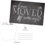Connectinink Set of 100 We've Moved Postcards, Change of New Address Moving Announcements, House Warming Gifts, We Have Just Moved Note Cards, Pack of Real Estate Home Postcard Announcement