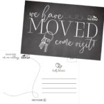 Connectinink Set of 100 We've Moved Postcards, Change of New Address Moving Announcements, House Warming Gifts, We Have Just Moved Note Cards, Pack of Real Estate Home Postcard Announcement